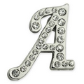 Rhinestone Letter A Pin